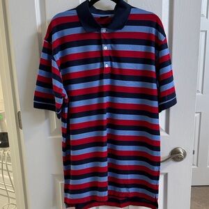 Striped Polo Shirt - Red, Blue, Black